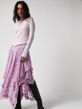 Free People French Courtship Half Slip, Lilac, M, NWT